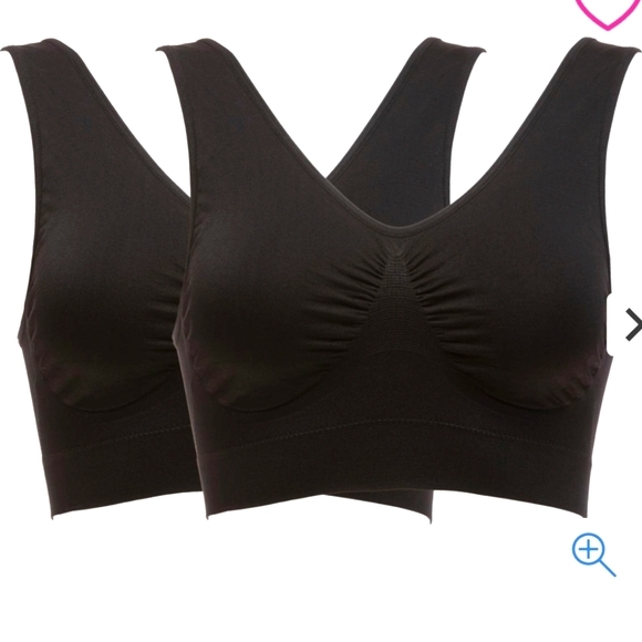 Rhonda Shear Other - Rhonda Shear Black Wireless Comfort Sports Bras - Pack of 2